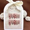 ZIIVIEVS Handmade Nail Wearing, New Colorful Love, Long Style, Elegant Appearance, White Beauty, Detachable False Nails 10pcs (Size : S) view 2