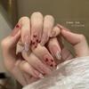 ZIIVIEVS Handmade Nail Wearing, New Colorful Love, Long Style, Elegant Appearance, White Beauty, Detachable False Nails 10pcs (Size : S) view 3