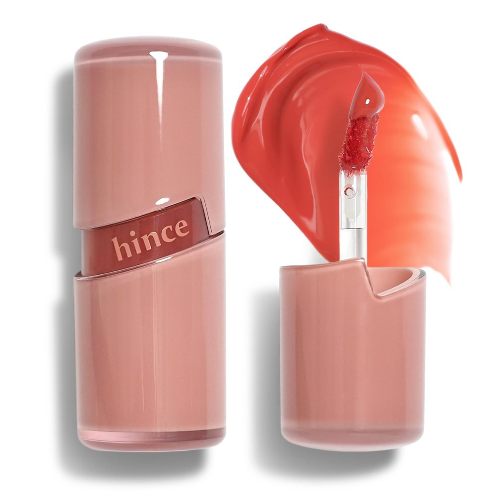 HINCE Raw Glow Lip Tint - Stain Glazed, Glossy Dewy Lip Gloss, Non Sticky & Long Wearing for Natural Glass Glow, Hydrating, Moisturizing Liquid Lipstick, Vegan, 0.13 fl.oz. (RAWPRICOT, 03)