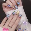 ZIIVIEVS Cute Wearable Phototherapy Color Nail Patch Whitening Hand Wearable Nail Detachable 10pcs (Size : L) view 2