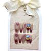 ZIIVIEVS Handmade Wearing Nail Purple Grape Halo Dye Shining Diamond Long Nail Patch False Nail 10pcs (Size : S) view 1