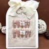 ZIIVIEVS Handmade Wearing Nail Pieces, Love Butterfly Pearl Pink False Nails, Detachable Cute Girl 10pcs (Size : XS) view 2