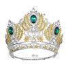 NinthAvenue Basics Rhinestone Wedding Crowns Queen Crown Tiaras For Women Costume Party Birthday Headband Hair Accessories, gold view 3