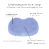Silicone Shower Foot Scrubber Mat Back Washer with 75 Non Slip Suction Cups, Flat Shower Back Scrubber Wall Mounted Foot Scrubber for Shower Floor, Foot Massage Mat to Eliminate Dead Skin (Blue) view 2