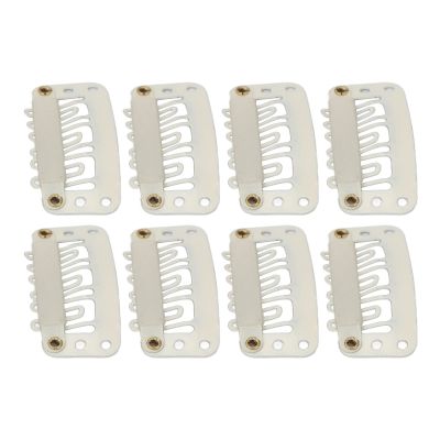 100pcs Wig Snap Clip U Shape Hairpiece Comb Clips DIY Snap Comb Wig Clips with Rubber for Hair Extension Hairpiece 6 Teeth