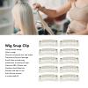 100pcs Wig Snap Clip U Shape Hairpiece Comb Clips DIY Snap Comb Wig Clips with Rubber for Hair Extension Hairpiece 6 Teeth view 3