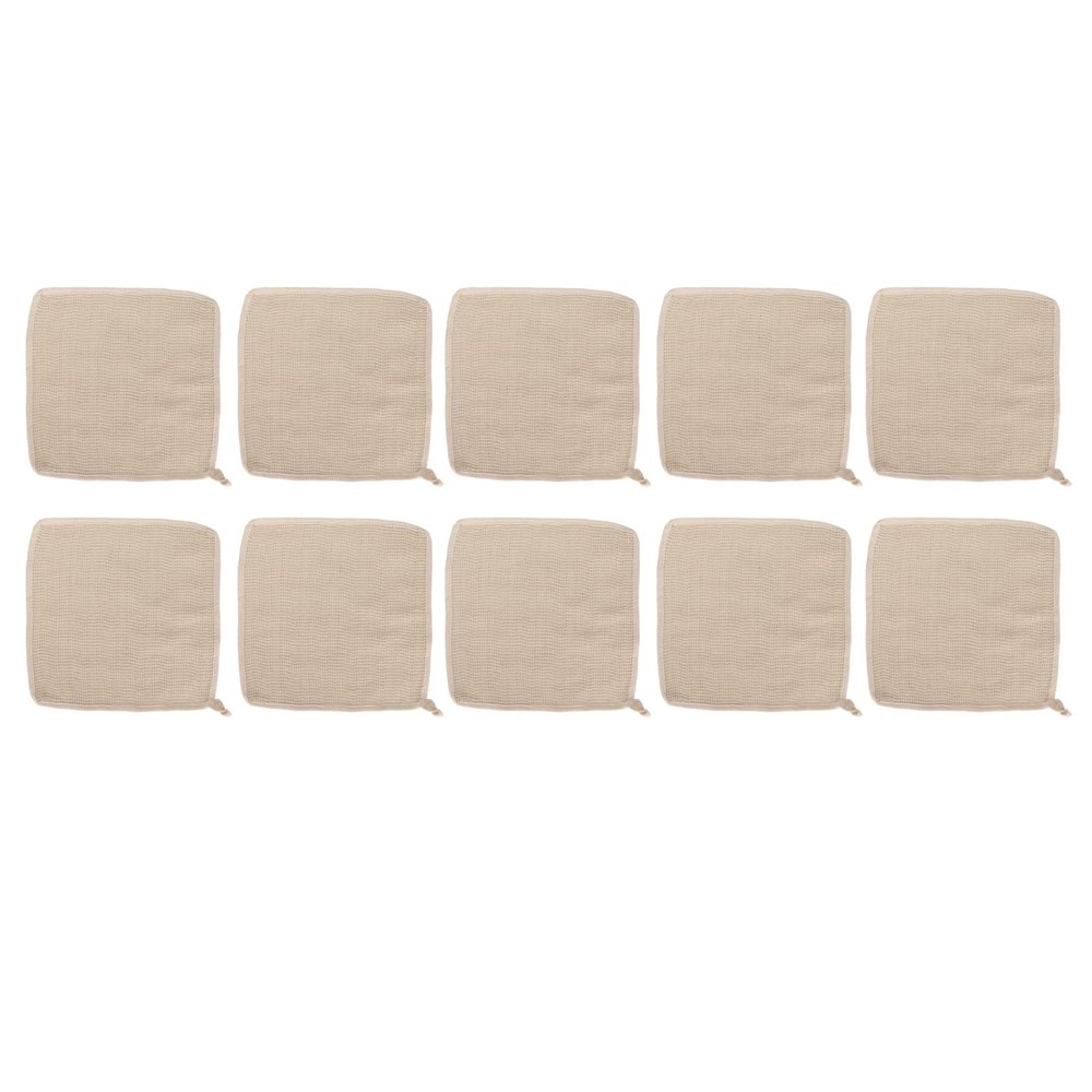 10PCS Exfoliating Washcloth,Cotton-Linen Blend Loofah Towel,Wash Rags Bath Washcloths,Mild Face Body Scrub Cloth for Makeup Removal,Body,Showering