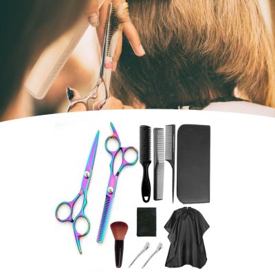 11 PCS Hair Cutting Scissors Kits, Hair Clippers and Bangs for Hairdressers Thinning Hairdressing Tools Set, Profesional Barber Supplies Trimming Scissors for Men Women for Barber Shop Salon Home