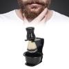 3 in 1 Shaving Brush Set for Men, Shaving Kit Includes Stand Holder Shaving Brush Shaving Bowl, Hair Beard Shave Brush Kit for Dad Husband Boyfriend Father's Day Gift view 4