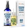 BodyJ4You Piercing Aftercare Spray Keloid Bump Removal Piercing Hole Cleaner - Earring Hole Cleaner Piercing Floss Ear Hole Cleaner - Natural Saline Wound Wash - Pierced Ears Nose Cleaning Kit view 1