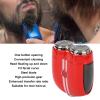 Electric Shaver, Portable Beard Trimmer Electric Shaver Full Body Waterproof Facial Shaving Portable Mens Travel Facial Hair Groomer, USB Rechargeable Electric Razors, Portable and Convenient view 3