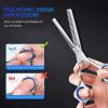 10 PCS Hair Cutting Scissors Kits, Hairdressing Haircutting Bangs Thinning Hairdressing Tools Set, Profesional Barber Supplies Trimming Scissors for Men Women for Barber Shop Salon Home view 3