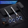 10 PCS Hair Cutting Scissors Kits, Hairdressing Haircutting Bangs Thinning Hairdressing Tools Set, Profesional Barber Supplies Trimming Scissors for Men Women for Barber Shop Salon Home view 4