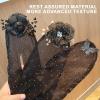 IMSFQFWL 2PCS Hand Embroidered Flowers Deft Bun, Lazy Hair Curler Bun Clips Fashion Flower Butterfly Hair Bun air Twister (2 PCS Brown 04) view 3