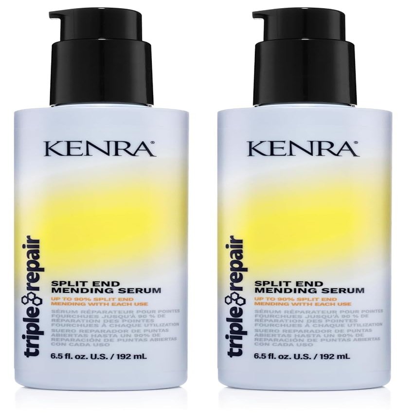 Kenra Triple Repair Split End Mending Serum | Up to 90% Split End Mending with Each Use | Targets & Repairs Weak or Broken Bonds | Split Ends | Damaged Hair | Bond Builder | 6.5 fl. oz. (2-Pack)