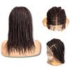 PIB 12'' Single Full Lace Micro Box Braid Wig - Knotless Braided Wigs for Black Women - Handmade Box Braided Wig with Pre-Plucked Hairline - Off Black and Brown #1B30 view 1