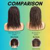 PIB 12'' Single Full Lace Micro Box Braid Wig - Knotless Braided Wigs for Black Women - Handmade Box Braided Wig with Pre-Plucked Hairline - Off Black and Brown #1B30 view 3
