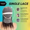 PIB 12'' Single Full Lace Micro Box Braid Wig - Knotless Braided Wigs for Black Women - Handmade Box Braided Wig with Pre-Plucked Hairline - Off Black and Brown #1B30 view 4