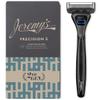 Jeremy's Razors for Men: Precision 5 Blade Razor - Stainless Blades, Lubricating Strip, Precision Trimmer - Men's Shaving Essentials Kit, Travel Shaver Face Body Head Shavers (1 Razor 1 Cartridge) view 1
