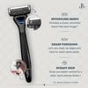 Jeremy's Razors for Men: Precision 5 Blade Razor - Stainless Blades, Lubricating Strip, Precision Trimmer - Men's Shaving Essentials Kit, Travel Shaver Face Body Head Shavers (1 Razor 1 Cartridge) view 4