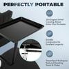 Elite Quick Tray for Professional Salons & Barbershops  Durable Black Metal Tray, 280 Swivel, Rotating Salon Caddy, Fits Styling Chair, BBD-ELITEQUICKTRAY view 4