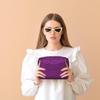 NGIL Makeup Bag for Women, Cute Cosmetic Bag, Lightweight Toiletry Make up Bag, Large Aesthetic Organizer Storage Pouch for Girls, Large Pouch, Toiletry Pouch (Purple Glitter) view 2