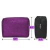 NGIL Makeup Bag for Women, Cute Cosmetic Bag, Lightweight Toiletry Make up Bag, Large Aesthetic Organizer Storage Pouch for Girls, Large Pouch, Toiletry Pouch (Purple Glitter) view 3