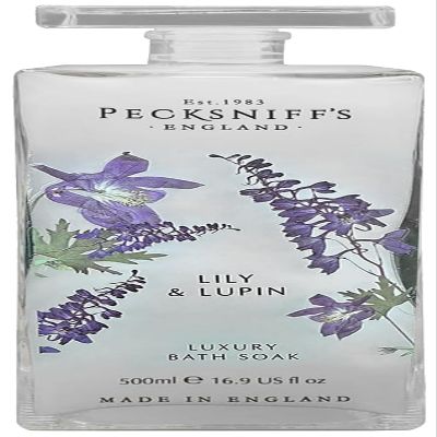 Pecksniff's Lily & Lupin Bath Soak Decanter | 500ml/16.9 Fl Oz