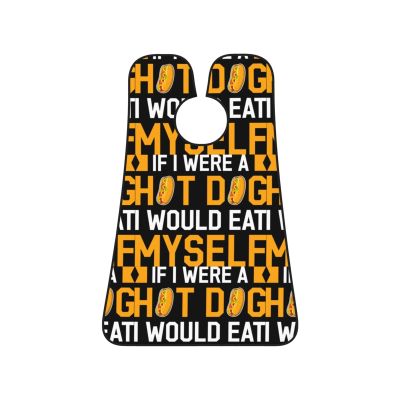 ZKLCRYTR If I Were A Hot Dog I Would Eat Myself Men's Beard Bib Apron Waterproof Smooth Surface Beard Apron Durable Foldable Beard Hair Men's Gift