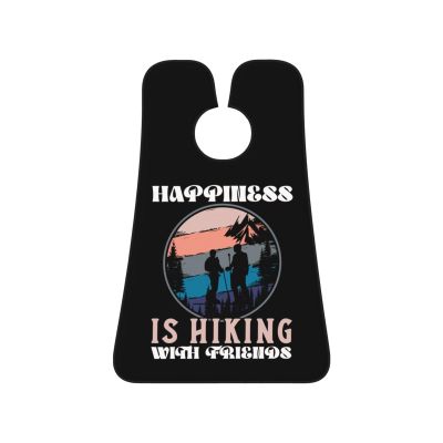 ZKLCRYTR Happiness Is Hiking With Friends Men's Beard Bib Apron Waterproof Smooth Surface Beard Apron Durable Foldable Beard Hair Men's Gift