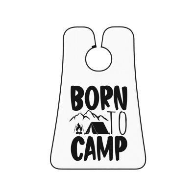 ZKLCRYTR Born To Camp Men's Beard Bib Apron Waterproof Smooth Surface Beard Apron Durable Foldable Beard Hair Men's Gift