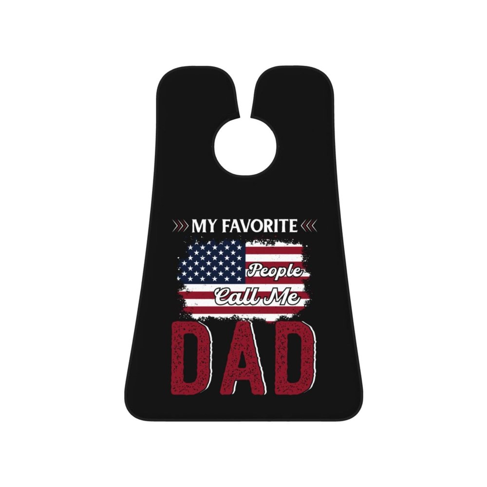 ZKLCRYTR My Favorite People Call Me Dad Men's Beard Bib Apron Waterproof Smooth Surface Beard Apron Durable Foldable Beard Hair Men's Gift