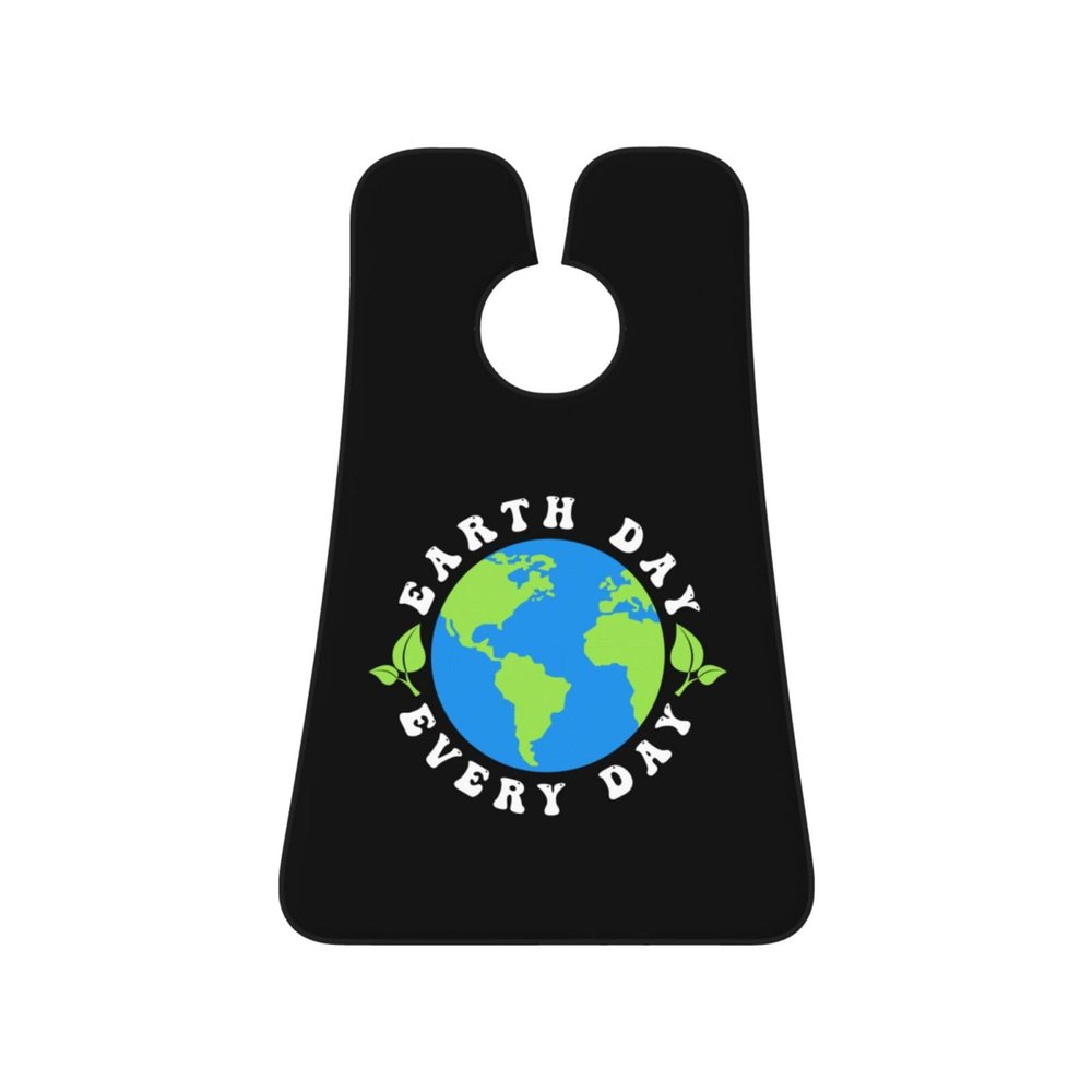 ZKLCRYTR Earth Day Every Day Men's Beard Bib Apron Waterproof Smooth Surface Beard Apron Durable Foldable Beard Hair Men's Gift