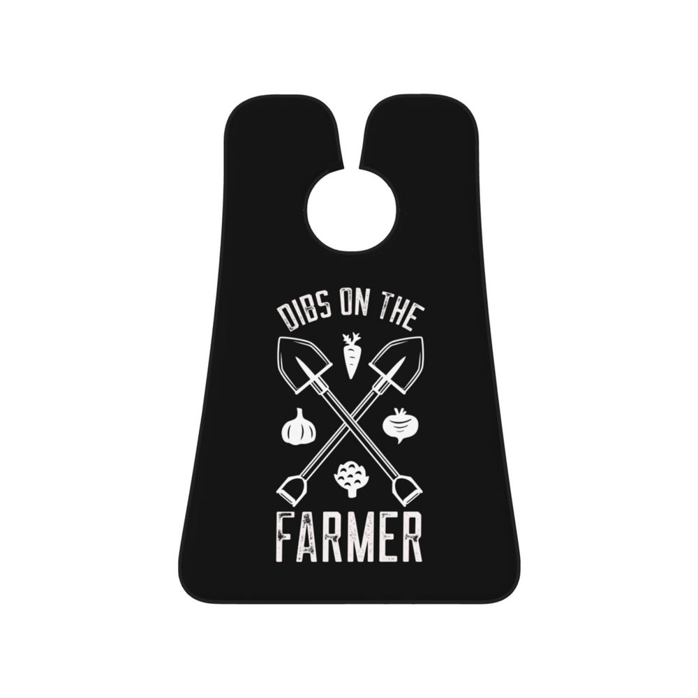 ZKLCRYTR Dibs On The Farmer Men's Beard Bib Apron Waterproof Smooth Surface Beard Apron Durable Foldable Beard Hair Men's Gift