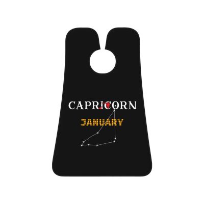 ZKLCRYTR Capricorn January Men's Beard Bib Apron Waterproof Smooth Surface Beard Apron Durable Foldable Beard Hair Men's Gift