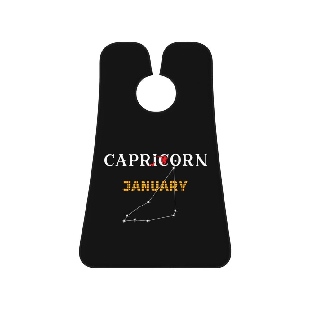 ZKLCRYTR Capricorn January Men's Beard Bib Apron Waterproof Smooth Surface Beard Apron Durable Foldable Beard Hair Men's Gift