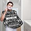 ZKLCRYTR If You Are Confident You Are Beautiful Men's Beard Bib Apron Waterproof Smooth Surface Beard Apron Durable Foldable Beard Hair Men's Gift view 2