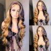 13X4 Human Hair Lace Front Wigs Pre Plucked for Women Ombre 13X4 HD Transparent Lace Frontal Wigs Human Hair Glueless Body Wave Wigs Human Hair (13x4 lace front wig, 12 inch) view 1