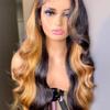 13X4 Human Hair Lace Front Wigs Pre Plucked for Women Ombre 13X4 HD Transparent Lace Frontal Wigs Human Hair Glueless Body Wave Wigs Human Hair (13x4 lace front wig, 12 inch) view 4