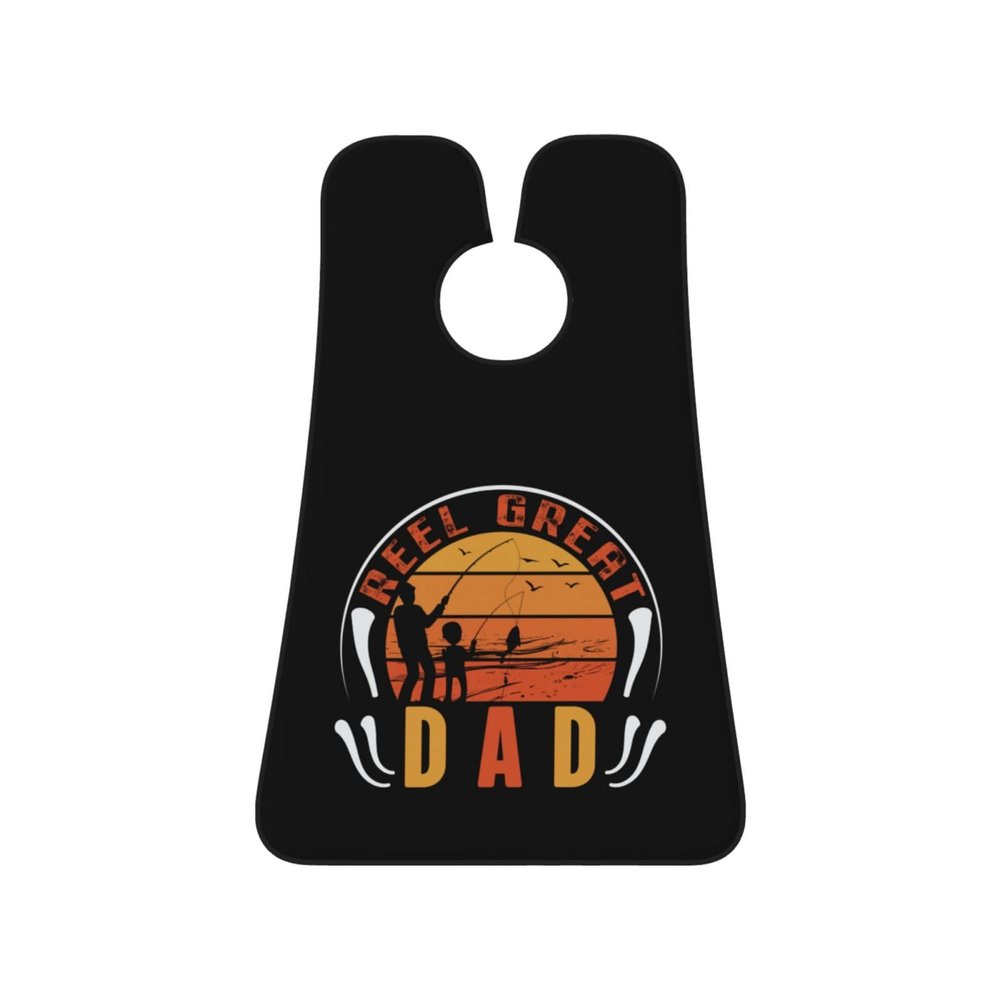 ZKLCRYTR Reel Great Dad Men's Beard Bib Apron Waterproof Smooth Surface Beard Apron Durable Foldable Beard Hair Men's Gift