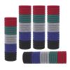 100 Pack No Damage Solid Hair Ties For Women Thick Hair,Soft Seamless Colorful Ponytail Holders for Girls,Elastic Hair Bands (Mix Dark) view 1