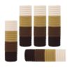 100 Pack No Damage Solid Hair Ties For Women Thick Hair,Soft Seamless Colorful Ponytail Holders for Girls,Elastic Hair Bands (Mix Brown) view 1