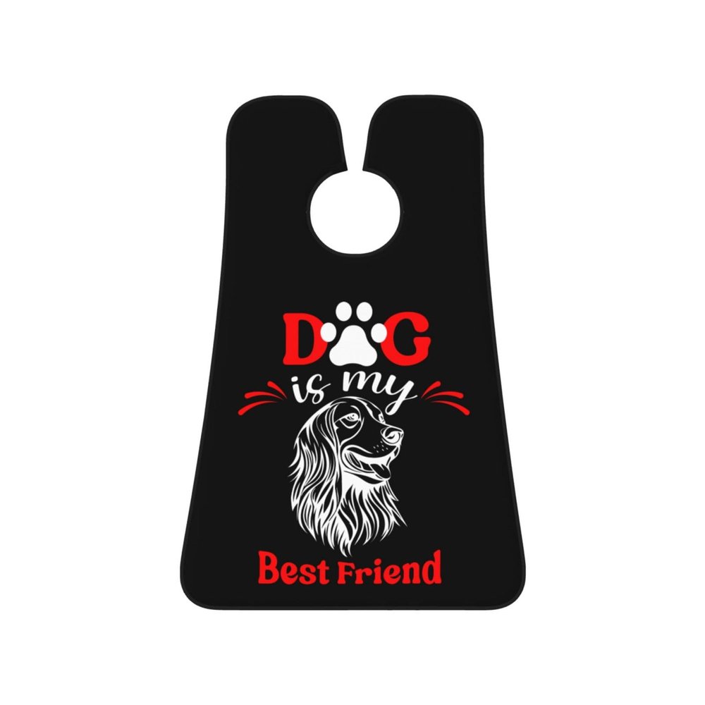 ZKLCRYTR Dog Is My Best Friend Men's Beard Bib Apron Waterproof Smooth Surface Beard Apron Durable Foldable Beard Hair Men's Gift