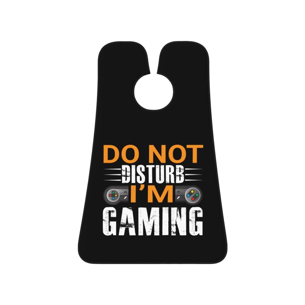 ZKLCRYTR Do Not Disturb I'm Gaming Men's Beard Bib Apron Waterproof Smooth Surface Beard Apron Durable Foldable Beard Hair Men's Gift
