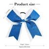 10PCS 8" Large Glitter Cheer Bows Blue Hair Bow for Girls Rhinestones Sequin Bow Hair Ties School Senior Cheer Bow Hair Accessories for Teen Softball Cheerleader Sports view 3