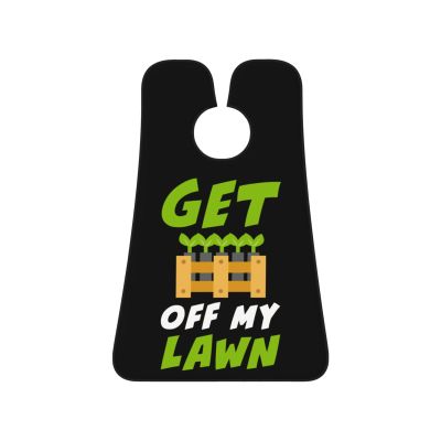 ZKLCRYTR Get Off My Lawn Men's Beard Bib Apron Waterproof Smooth Surface Beard Apron Durable Foldable Beard Hair Men's Gift