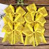 10 PCS 8" Large Glitter Cheer Bows Shiny Girl Hair Bows Ponytail Holder Sparkly Yellow Cheerleading Softball Team Hair Accessories view 4