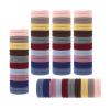 100 Pack No Damage Solid Hair Ties For Women Thick Hair,Soft Seamless Colorful Ponytail Holders for Girls,Elastic Hair Bands (Mix Light) view 1