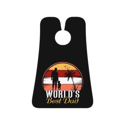 ZKLCRYTR World S Best Dad Men's Beard Bib Apron Waterproof Smooth Surface Beard Apron Durable Foldable Beard Hair Men's Gift
