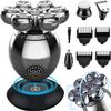 EKHOU Head Shavers for Bald Men, 5 in 1 Electric Shaver 7D Floating Cutter Head Base Charging Portable Men Beard Trimmer Clipper Skull Shaver Waterproof Shaving view 1